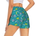 thumbnail image 4 of Picia Cute Shark Turtle Pattern Women's 2 in 1 Athletic Running Shorts High Waisted Workout Casual Gym Sweat Shorts with Comfy Liner Zipper Pockets-XX-Large, 4 of 9