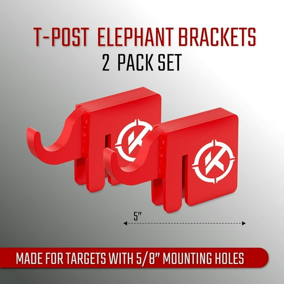 Elephant T-Post Target Hanger with AR500 Steel Targets for Shooting - Easy Assembly - Built to Fit on Standard T-Post
