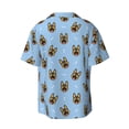 thumbnail image 2 of KLL German Shepherd Puppy Print Men's Shirt Short Sleeve Button Down Summer Cuba Beach Shirts- Small, 2 of 7