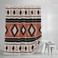 thumbnail image 4 of Khaki Boho Shower Curtain Set, Waterproof Shower Curtains for Bathroom, Vintage Ethnic Tribe Retro Abstract Art Washable Fabric Cloth Bath Curtain for Bathtub Decoration with Hooks 72x78 Inches, 4 of 9
