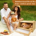 thumbnail image 7 of 【HOSTK】 Airtight Bamboo Bread Box - Farmhouse Corner Bread Storage Bin for Kitchen Countertop | Homemade Toast Holder, 7 of 7