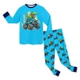 thumbnail image 6 of KPOPLK Toddler Baby Boys Pajamas Winter Truck Print Long Sleeve Pjs Sleepwear Kids Loungewear Shirt Pants Sets Clothes Sky Blue Size 7-8 Years, 6 of 6