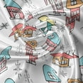 thumbnail image 7 of Ambesonne Christmas Valance & Curtain, Noel Theme House, 55"x45", Multicolor, 7 of 7