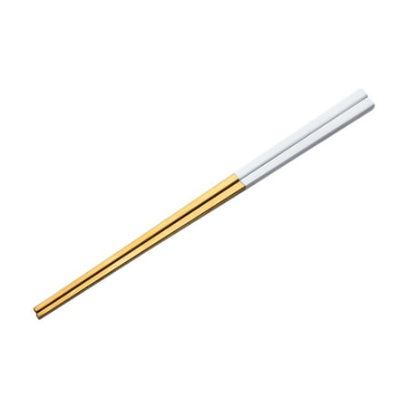 

New 1 Pair Square Chopsticks 304 Stainless Steel Titanium Gold Colorful Chopstick