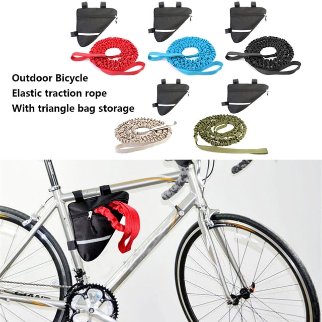 Elastic Bicycle Riding Towing Rope Children Quick Connection Stretch Pull Strap Safety Dragging Cord Training Riders Equipment Khaki