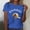 #0112-Blue, variant on Women Short Sleeve T Shirt Crew Neck Glueckskehs Fortune Cookie Graphic Casual Daily Tops White M Gift