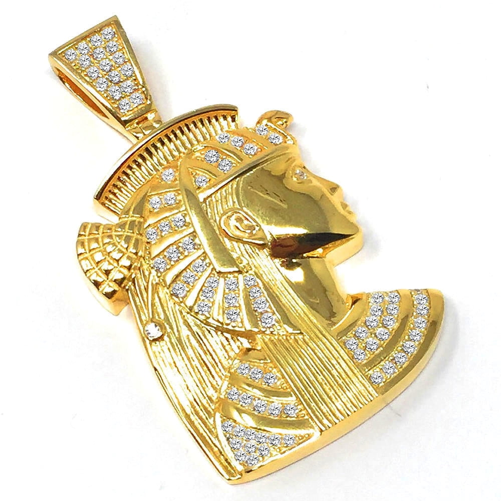 King Crown Jewelers Real Yellow Gold Sterling Silver Egyptian Queen