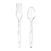 Plastic Everyday Clear Fork and Spoon Combo, 120 Count (3 pack)