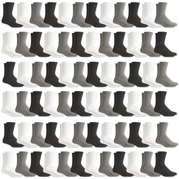 SOCKS'NBULK Mens and Womens Sports Crew Socks, Wholesale Bulk Pack Athletic Sock