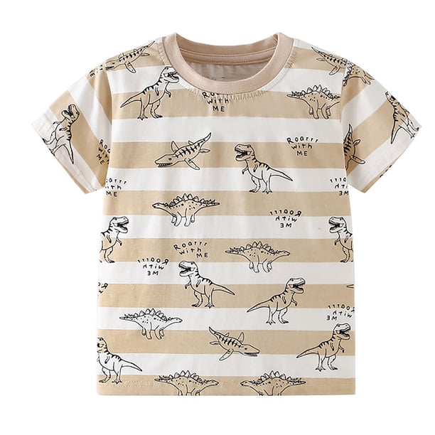 Blusas y camisas de manga corta con cuello redondo para niños de moda primavera/verano - Camisetas de manga corta - Jersey de cuello redondo Camisa de manga corta para niños