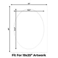 thumbnail image 2 of White Picture Frame Mat for 22x28 Frames - Oval Opening for 19x25 Photos - 10 Mats, 2 of 7