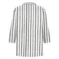 thumbnail image 6 of Njagoc3 Womens V - Neck 3/4 Sleeve Top, Black - White Vertical Stripe Print Shirt, Classic for Office Days, 6 of 6