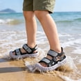 thumbnail image 2 of Gyujnb Toddler Boys Dinosaur Closed Toe EVA Sandals Hook Loop Non- Lightweight Summer Water Shoes,4-4.5 Years, 2 of 9