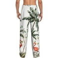 thumbnail image 3 of Xecao Flamingo Palm Trees Men's Straight Lounge Pajama Pants: The Ultimate in Comfortable Sleepwear, 3 of 9