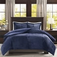 thumbnail image 1 of Parker Corduroy Plush Comforter Mini Set Navy Twin, 1 of 3