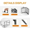 thumbnail image 4 of 4FT（24" x 48"） Folding Table, Indoor Outdoor Heavy Duty Table with Carrying Handle,Placstic Fold up Table for Picnic, Party, Camping，Office - White (4FT), 4 of 18