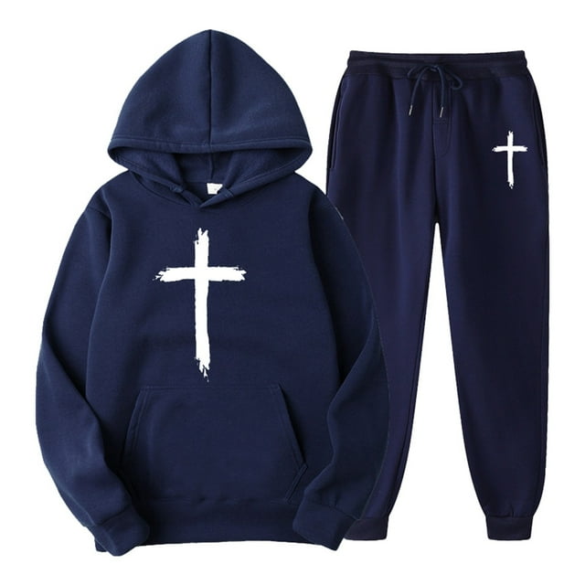 Men's Suits Product Category and Title Optimized for Performance Track and Field 2-Piece Hooded Sports Casual Running Set for Men