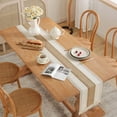 thumbnail image 3 of Nordic Simple Light Luxury Cotton and Linen Table Runner Color Matching Tassel Long Tablecloth Holiday Tea Table Runner Decoration, 3 of 7