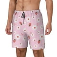 thumbnail image 2 of Haiem Hand Drawn Strawberry Mens Swim Trunks with Compression Liner 2 in 1 Swimming Shorts Stretch Swimwear Quick Dry,Board Shorts-3X-Large, 2 of 9