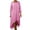 #079-Pink, variant on Women's Spring Summer Casual Dress 3/4 Sleeve Round Neck Solid Color Loose Fit Hi-Lo Hem Ankle Length Shift Dress Soft Stretchy Gift
