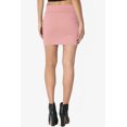 thumbnail image 3 of Jupe Tube Double Couche Taille Haute en Coton Extensible Basique pour Femmes, 3 of 7