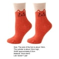 thumbnail image 7 of Dengjunhu 1 Pair Winter Socks Wind-proof Soft Touch Adorable Mid Cuff Cat Print Lady Socks for Daily Wear, 7 of 7