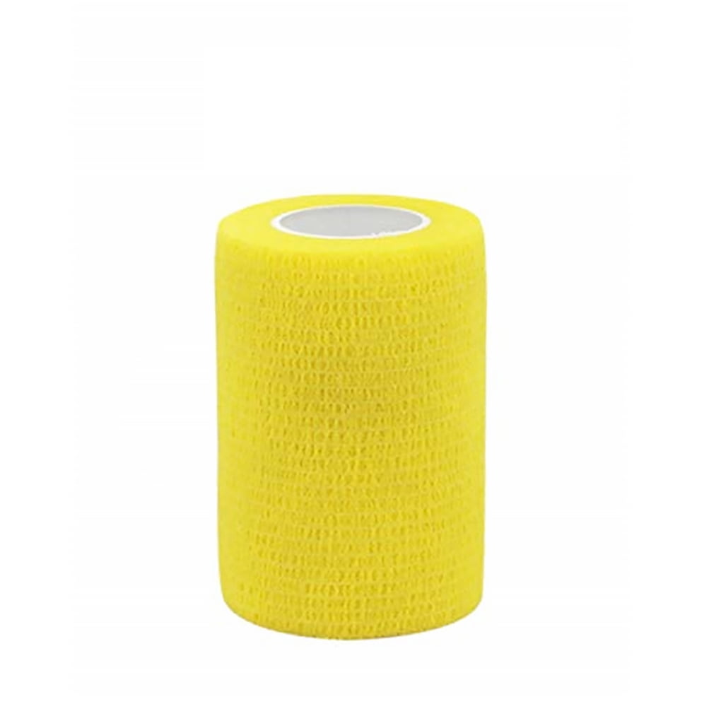 Self-Adherent Tape Pressure Wrap Bandage Rolls Athletic Strong Elastic First Aid Tape, Yellow