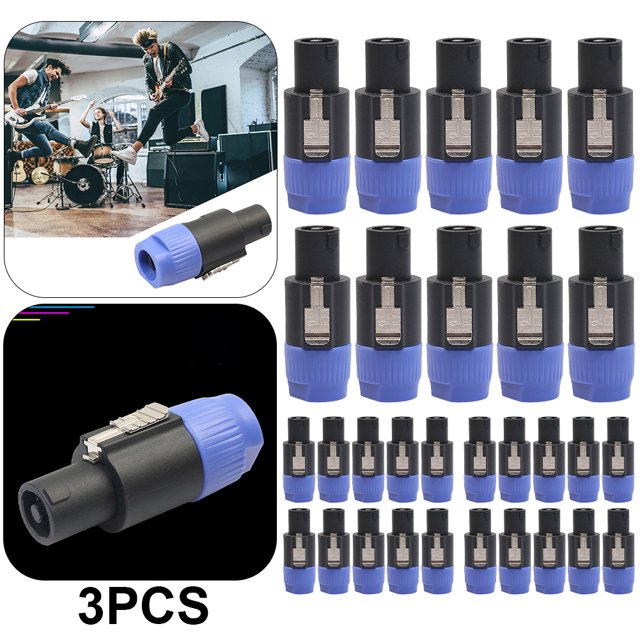 Conector NL4FC 4 Polos Y Pines Ohm Cable Audio para Altavoz Adaptador Enchufe
