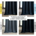 thumbnail image 3 of HPD Half Price Drapes Essential Black Grommet Faux Linen Room Darkening Curtains for Bedroom & Living Room Curtains (1 Panel), Window Curtains 96 inches long, Grommet Curtains & drapes, 50W X 96L, 3 of 11