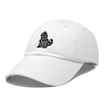 thumbnail image 5 of Dalix Giant Lizard Kaiju Embroidered Cotton Dad Hat Baseball Cap Adjustable Glow in the Dark Mens in White, 5 of 5
