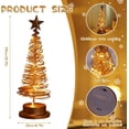 thumbnail image 2 of Metal Christmas Tree with Lighting, Christmas Table Decoration, Battery Operated Christmas Tree Night Light, Spiral Christmas Tree Lamp with Metal Stand,13inch, 2 of 7