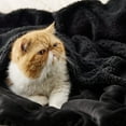 thumbnail image 3 of U by Bedsure Sherpa Fleece King Size Black - Thick and Warm, Soft Fuzzy Blanket, 108x90 inches, 3 of 7