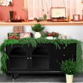 thumbnail image 5 of Guirnalda Artificial De Pino Norfolk De 6 Pies, 2 Piezas, Guirnalda Verde De Imitación De Toque Real Para Mesa De Navidad, Manto, Pared, Chimenea, Decoración De Vacaciones En Interiores Y Exteriores, 5 of 5