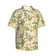 thumbnail image 2 of Daiia Lemon Hawaiian Shirt for Men Gentle Cotton Regular Short Sleeve Casual-Large, 2 of 9