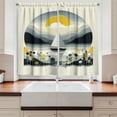 thumbnail image 3 of Ambesonne Nautical Kitchen Curtains, Scandinavian Sailboat Sea, 55"x45", Blue Grey and Earth Yellow, 3 of 3