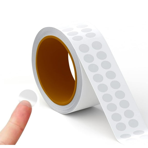 Crystal Clear Transparent 0.5" Round Stickers 2 Across, Round Clear Seal Labels Self Adhesive Stickers