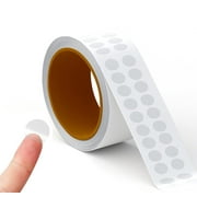 SAFETY SUPPLY MART Crystal Clear Transparent 0.5" Round Stickers 2 Across, Round Clear Seal Labels Self Adhesive Stickers