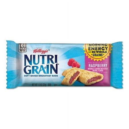 Nutri-Grain Soft Baked Breakfast Bars Raspberry Indv Wrapped 1.3 Oz Bar 16/box | Bundle of 10 Boxes