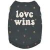 Love Wins with Hearts Dog T-Shirt, Black, XS