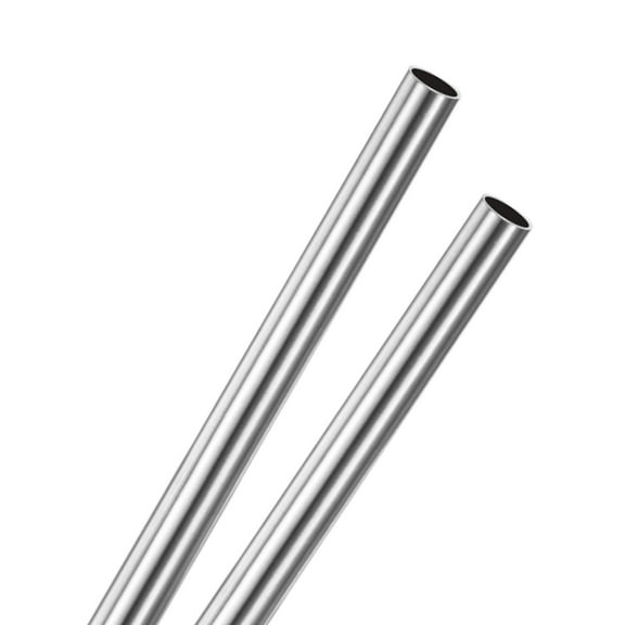 2-Pack 250mm 304 Stainless Steel Tube, 10mm OD 0.4mm Wall Thickness Seamless Stainless Steel Tubing, Metal Straight Pipe [0.39x0.02x10IN]
