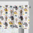 thumbnail image 5 of Ambesonne Cartoon Valance & Curtain, Circus Animals Jumping Art, 55"x30", Multicolor, 5 of 6