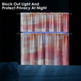 thumbnail image 4 of Pink Kitchen Curtains Abstract Oil Painting Window Curtains Valance and Tier Set 36 Inch, Contemporary Neutral Modern Rod Pocket Short Tier Curtain, Vintage Small Curtains for Kitchen Decor, 4 of 6