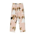 thumbnail image 4 of Daiia Beagle Dog On Brown Men's Sleep Pant with Pockets and Drawstring,Pajama Pants-X-Large, 4 of 9