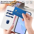 thumbnail image 4 of Wallet Case Compatible for Motorola Moto G Stylus 5G 2025, PU Leather Magnetic Closure Protective Flip Folio Case with 3 Card Holder and Wrist Strap Cover Women Men,White, 4 of 9