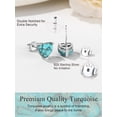 thumbnail image 5 of FOCALOOK Turquoise Love Heart Stud Earrings for Women 925 Sterling Silver Hypoallergenic Small Mini Earrings Daughter Girlfriend Valentines Day Birthday Jewelry Gifts, 5 of 8