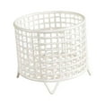 thumbnail image 5 of CoudarTitie Round Metal Wire Basket 5.91x5.31" Container Versatile Drain Basket Mesh Storage White, 5 of 9