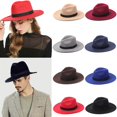 thumbnail image 6 of Vintage Women Men Woolen Dress Dance Party Stage Performance Cowboy Hat Jazz Cap Panama Fedora Hat CAMEL, 6 of 8