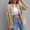 Khaki, variant on Dark Jackets for Women Casual Denim Jacket Crew Neck Boyfriend Loose Fit Casual Hoodies Coat S