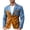Orange, variant on PBFRDSJ Men's Color Block Denim Patchwork Blazer Casual Sport Golf Coat Notched Lapel Two Button Slim Fit Blazer Jacket
