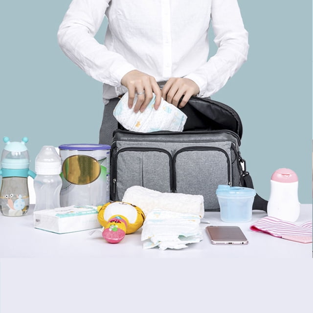 Bolsa de almacenamiento para cochecito de bebé, bolsa de pañales para cochecito de bebé, bolsa multifunción para cochecito de bebé, bolsa de almacenamiento